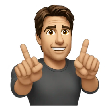 Tom cruise ok sign sticker