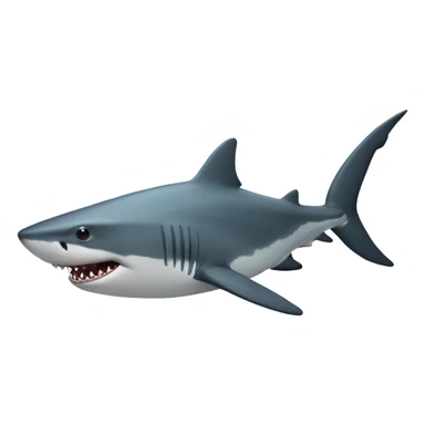 shark with musch sticker