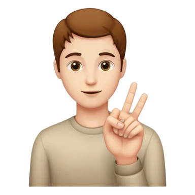 put a finger in hand sticker