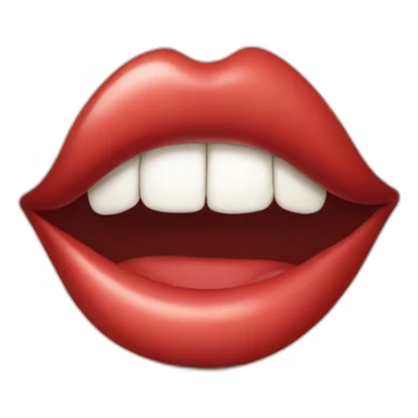 lip biting emoji sticker