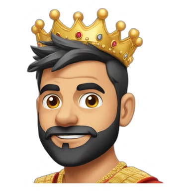 Virat kohli wearing crown sticker