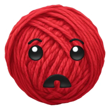 Red Ball of yarn sticker