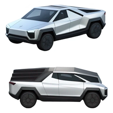 super realistic tesla cybertruck sticker