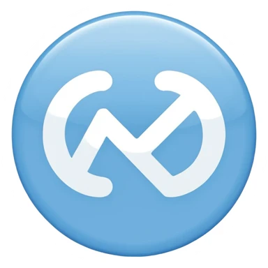 Un rond bleu clair avec le signe correcte en blanc  sticker