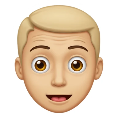 man making silly weird face sticker