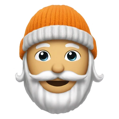 beanie with mustache sticker