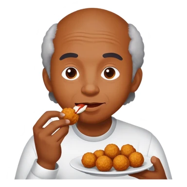 Bob rose eating a chicken balls sticker