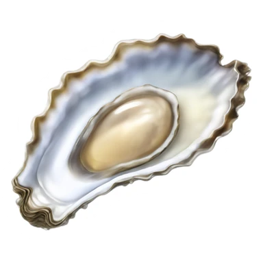 Wet oyster with water dripping  sticker