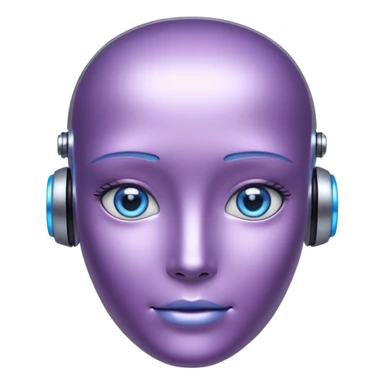 violet AI robot sticker