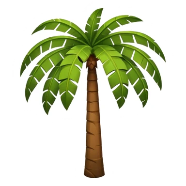 Palm Tree: cartoon flat body big leafs sticker