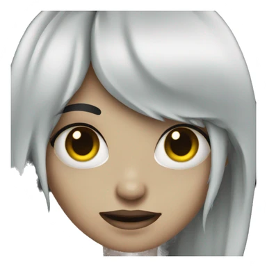 Zombie girl with black hair smile sticker