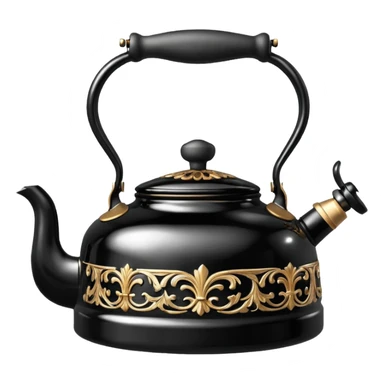 black vintage kettle sticker