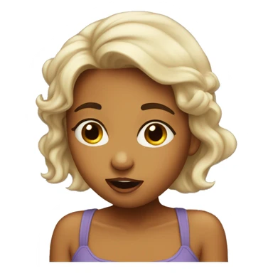 Sassy girl kissing the air  sticker