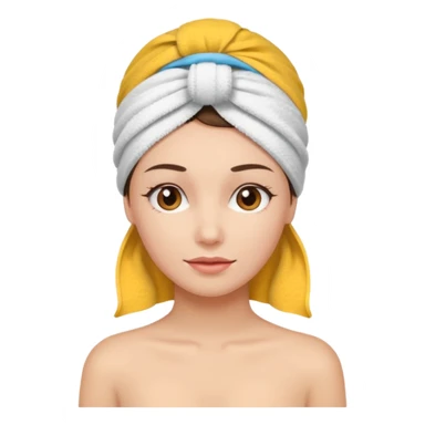 rosto de uma mulher com uma faixa de toalha na cabeça sticker