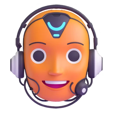 AI banner with smiling AI face and tech elements sticker