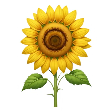 I give the picture name sunflower.   i want guess the two emoji  sunflower  sticker