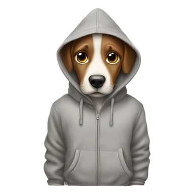 Dog wearing a hoodie ￼ sticker