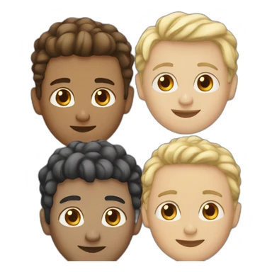 four white friends sticker