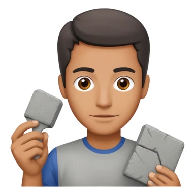 Un portugais avec du ciment dans les mains  sticker