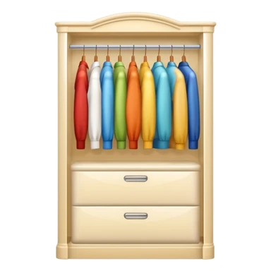 Glossy cream PVC closet sticker