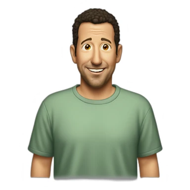 actor adam sandler cartoon wearing tee sticker