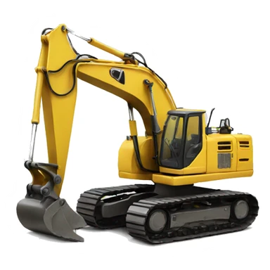yellow excavator sticker