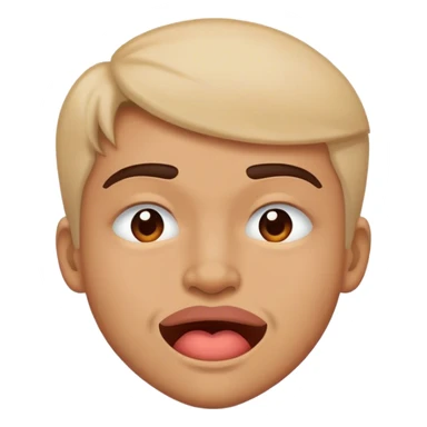 Lip bite squint sticker