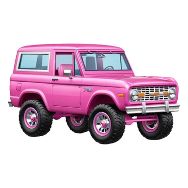 A pink Ford Bronco barbie edition sticker