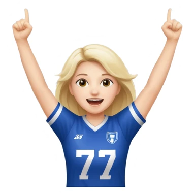 girl cheering on a football game sticker