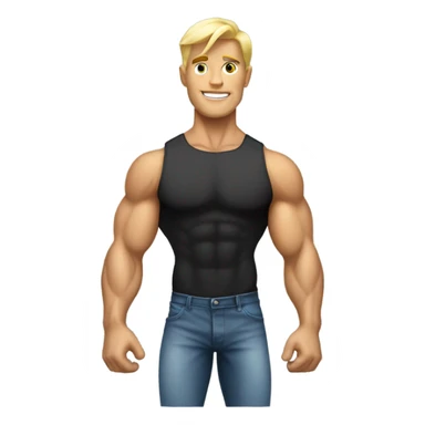 Blond male bodybuilder  sticker