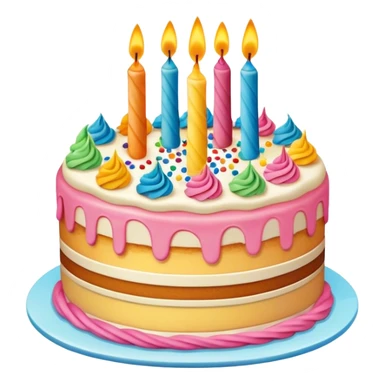 Birthday cake colorful  sticker