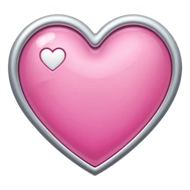 pink shield with white frame and a heart  sticker