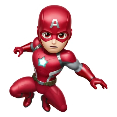 vision marvel body with red face from captain america: civil war sticker