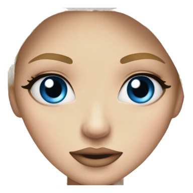 Straight Blonde blue eyes princess big lips big lashes sticker