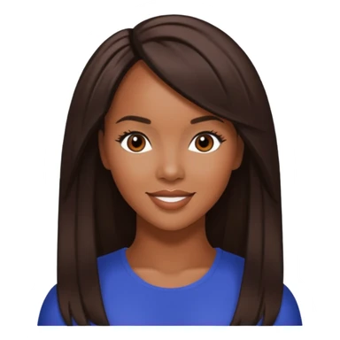 LeToya Luckett with long dark brown hair sticker