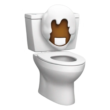 toilet with a man coming out of it sticker