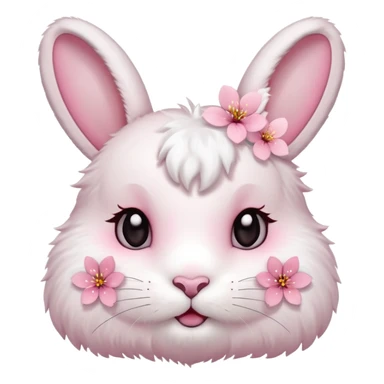 A cherry blossom with a bunny face 🌸🐰 sticker