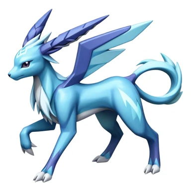 dialga-suicune-Glaceon-hybrid, full body sticker