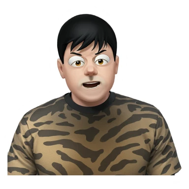 black haired meme boy sticker