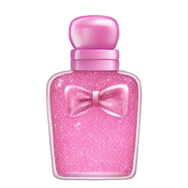 Fairy light pink perfume glitter with bow sticker