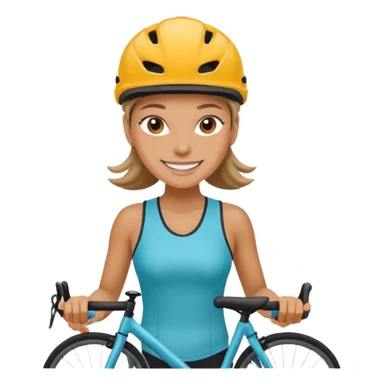 cyclist woman sticker