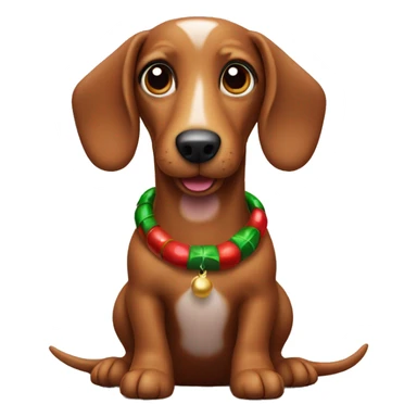 cute Christmas sausage dog sticker