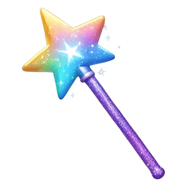 Sparkly magic wand sticker