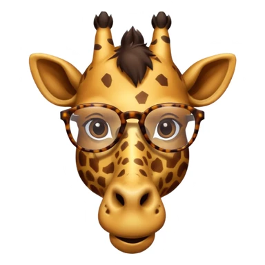 Giraffe with Glasses sticker