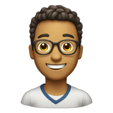 A happy boy who says I am smart sticker