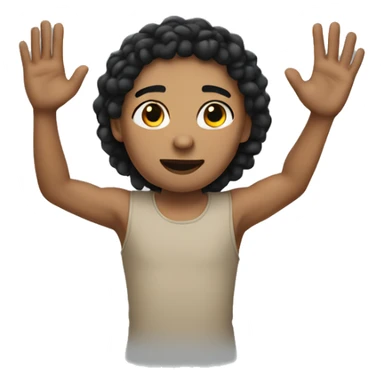 Lightskin waving arm sticker