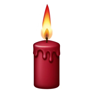 Dark red velvet candle sticker