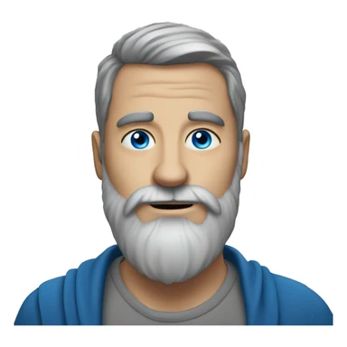 portrait of a bearded man with blue eyes sticker