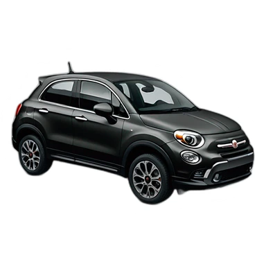 Fiat 500x dark grey smoky exhaust sticker