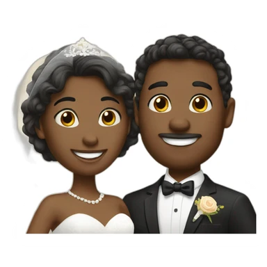 newly couple wed sticker